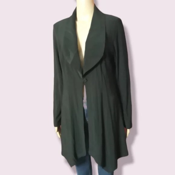 Stephanie By Crystal Long Cardigan Sz Medium - Picture 1 of 6